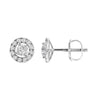 14K White Gold 3/4 Cttw Lab-Grown Diamond Floating Halo Stud Earring (F-G Color, VS1-VS2 Clarity)