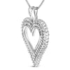 .925 Sterling Silver Diamond Heart 18" Pendant Necklace (I-J Color, I2-I3 Clarity)-4