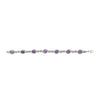 .925 Sterling Silver 1/10 Cttw Natural Round Diamond and 7X5MM Oval Amethyst Cross Tennis Bracelet (I-J Color, I1-I2 Clarity) - 7"-2