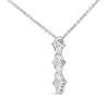 10K Gold 1/5 Cttw Princess Cut Diamond 3 Stone Drop 18" Pendant Necklace (H-I Color, SI2-I1 Clarity)-4