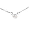 14K White Gold 1/4 Cttw Lab Grown Oval Solitaire Diamond East West 18" Pendant Necklace (G-H Color, VS2-SI1 Clarity)-2