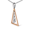 14K Rose and White Gold 1/8 Cttw Diamond Windchime 18" Pendant Necklace (G-H Color, SI1-SI2 Clarity)-2