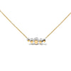 18K Rose Gold 3/4 Cttw Pave Diamonds and Graduated Green Tsavorite Gemstone Curved Bar Choker Necklace (G-H Color, SI1-SI2 Clarity) - Adjustable up to 14" - 16.5"-2