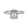 2.00 CTW AGI Certified  Oval Lab Grown Diamond Solitaire Engagement Ring in 14K White Gold (G-VS)-2