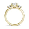 2 CTW AGI Certified Lab Grown Diamond (G-VS) Three Stone Engagement Ring in Choice of 14K Yellow or 14k White Gold-4