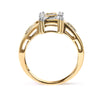 10K Yellow Gold 1/2 Cttw Diamond Composite and Halo Ring (H-I Color, SI1-SI2 Clarity)-3