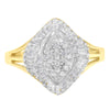 10K Yellow Gold Diamond Cocktail Ring (1/2 Cttw, J-K Color, I2-I3 Clarity)-3