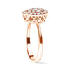 10K Rose Gold 3/8 Cttw Composite Diamond Pear Shaped Halo Promise Ring (I-J Color, I2-I3 Clarity)-3