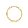 10K Yellow Gold 1/10 Cttw Diamond Paperclip Style Link Band Ring (H-I Color, I1-I2 Clarity)