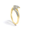 10K Yellow Gold Diamond Accent Filigree Heart Promise Ring (I-J Color, I3 Clarity)