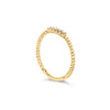 10K Yellow Gold 1/10 Cttw Diamond 5 Stone Braided Shank Band Ring (I-J Color, I2-I3 Clarity)-3