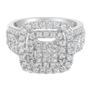 14KT White Gold Diamond Cocktail Ring (1 1/2 cttw, H-I Color, SI2-I1 Clarity)-3