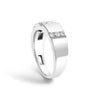 Men's .925 Sterling Silver 1/2 Cttw Diamond Triple Three Stone Row Band Ring (H-I Color, I1-I2 Clarity)-3
