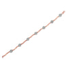 .925 10k Rose Gold Over Sterling Silver 1.0 cttw Diamond Floral Link Bracelet (I-J Color,I3 Clarity)-3