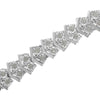 .925 Sterling Silver 1.0 cttw Diamond "Arrow" Shape Tennis Link Bracelet (I-J Color, I3 Clarity) -7.25"-3