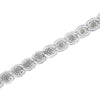 .925 Sterling Silver 1.0 cttw Miracle Set Diamond Spiraling Bezel Link Bracelet(I-J Color, I3 Clarity) -7.25"-3