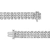 .925 Sterling Silver 1.00 Cttw Diamond Multi Row Heart Link Bracelet (H-I Color, I1-I2 Clarity) - 7.25" Inches-3