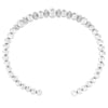 .925 Sterling Silver 1/4 Cttw Diamond Rondelle Graduated Ball Bead Cuff Bangle Bracelet (I-J color, I2-I3 clarity) - Fits wrists up to 7 1/2 inches-3