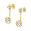 14K Yellow Gold Plated .925 Sterling Silver 5/8 Cttw Diamond Removable Stud and Dangle Earrings (I-J Color, I2-I3)-3