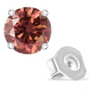 10K White Gold 1.0 Cttw Lab Created Round Brilliant Cut Pink Diamond Classic 4-Prong Solitaire Stud Earrings (Fancy Pink Color, VVS2-VS1 Clarity)-3