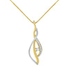 Espira 10K Two-Tone Gold Round Cut Diamond Cascade Pendant Necklace (1/10 cttw, J-K Color, I2-I3 Clarity)-3