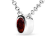 14K White Gold 1/2 Cttw Red Lab Grown Diamond Bezel-Set Solitaire 18" Pendant Necklace (Red Color, VS1-VS2 Clarity)-3