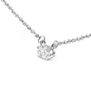 14K White Gold 1/4 Cttw Lab Grown Oval Solitaire Diamond East West 18" Pendant Necklace (G-H Color, VS2-SI1 Clarity)-3