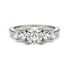 2 CTW AGI Certified Lab Grown Diamond (G-VS) Three Stone Engagement Ring in Choice of 14K Yellow or 14k White Gold-3
