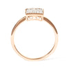 10K Rose Gold 1/3 Cttw Invisible Set Princess Cut Diamond Composite Square Shape Ring for Women (H-I color, I1-I2 clarity)-4