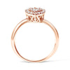 10K Rose Gold 3/8 Cttw Round-Cut Diamond Pear Promise Ring (I-J Color, I2-I3 Clarity)-4