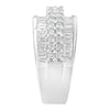 14K White Gold Round and Baguette Diamond Ring (1 1/2 Cttw, F-G Color, SI1-SI2 Clarity)-4