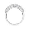 .925 Sterling Silver 2.00 Cttw Round and Baguette-Cut Diamond Cluster Ring (H-I Color, I1-I2 Clarity)-4