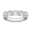 AGI Certified 1 1/4 CTW Round Lab Grown Diamond (G/VS) Five Stone Anniversary Band in 14K White Gold