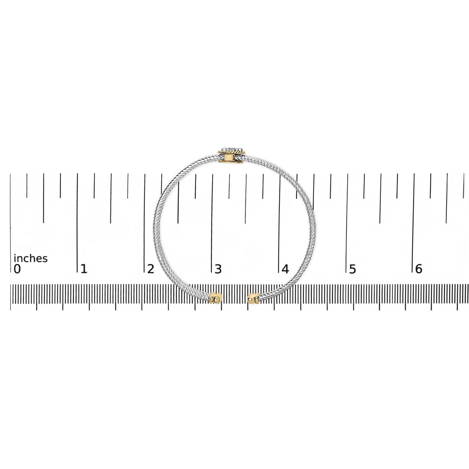 18K Yellow Gold Plated .925 Sterling Silver Diamond Accent Dragonfly Medallion Bangle Bracelet (I-J Color, SI1-SI2 Clarity) - 7.75 Inches-4