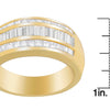 14K Yellow Gold 1ct. TDW Princess and Baguette-Cut Diamond Ring(H-I, SI1-SI2)-3