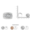 .925 Sterling Silver 2.00 Cttw Diamond Fashion Multi Row Cocktail Ring (H-I Color, I2-I3 Clarity)-4