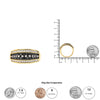 Men's 14K Yellow Gold Plated .925 Sterling Silver 1 1/2 Cttw White and Black Treated Diamond Cluster Ring (Black / I-J Color, I2-I3 Clarity)-4
