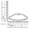 .925 Sterling Silver 1/3 Cttw Miracle Plate Round-Cut Diamond Infinity Link Bracelet  (I-J Color, I3 Clarity)  - Size 7.25"-4