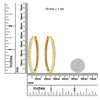 10KT Yellow Gold 1 cttw Slim Diamond Hoop Earrings (I-J Color, I1-I2 Clarity)