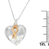 10K Yellow Gold Over Silver Heart Pendant Necklace-4