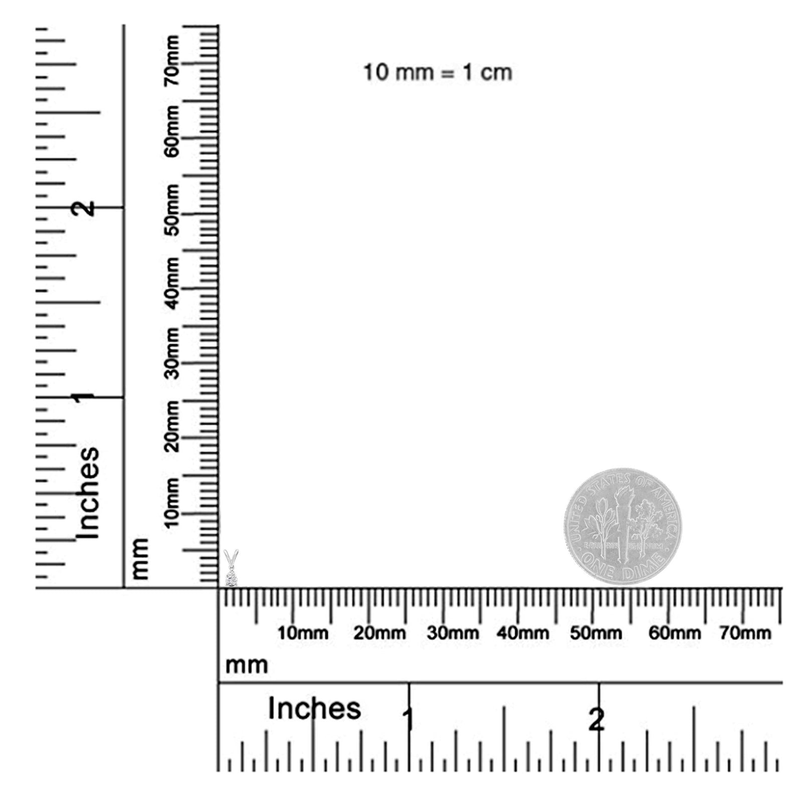 10K White Gold 1/5 cttw Diamond Pear Pendant Necklace (H-I, SI1-SI2)-3