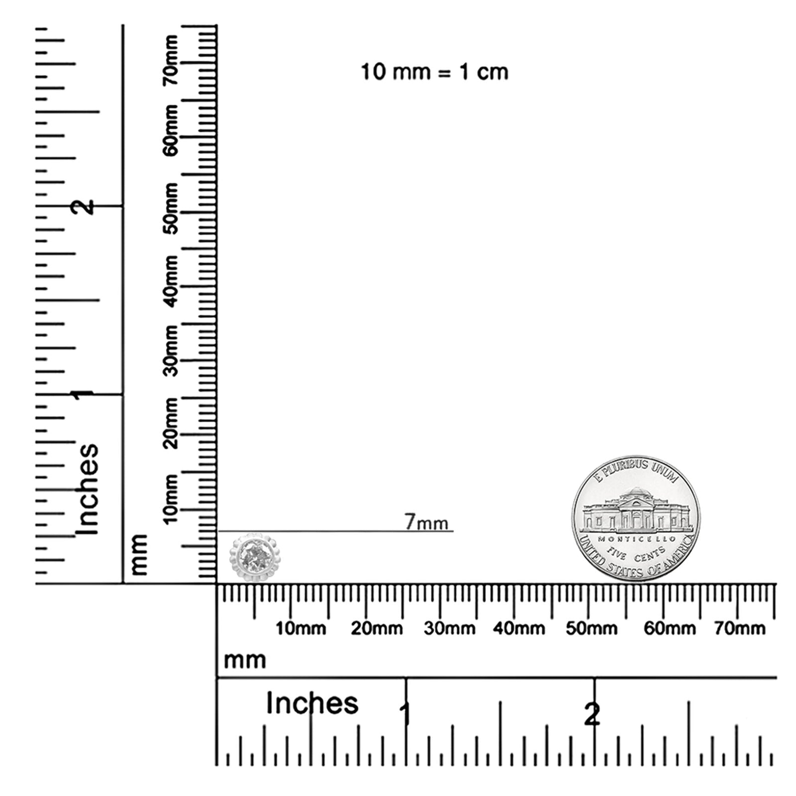 10K White Gold 1/4 Cttw Bezel-Set Round Diamond Solitaire Floral Pendant 18" Necklace (I-J Color, SI2-I1 Clarity)-4