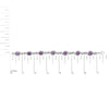 .925 Sterling Silver 1/10 Cttw Natural Round Diamond and 7X5MM Oval Amethyst Cross Tennis Bracelet (I-J Color, I1-I2 Clarity) - 7"-4