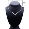14K Yellow and White Gold 2.00 Cttw Round and Princess-Cut Diamond 'V' Shape Statement Necklace (H-I Color, SI2-I1 Clarity) - 18"