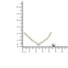10K Yellow and White Gold 1.0 Cttw Round and Princess cut Diamond "V" Shape Statement Necklace (I-J Color, I1-I2 Clarity)-4