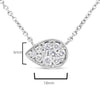 14K White Gold 1/4 Cttw Round Diamond Composite Teardrop Shape 18" Pendant Necklace - (G-H Color, SI2-I1 Clarity)-4