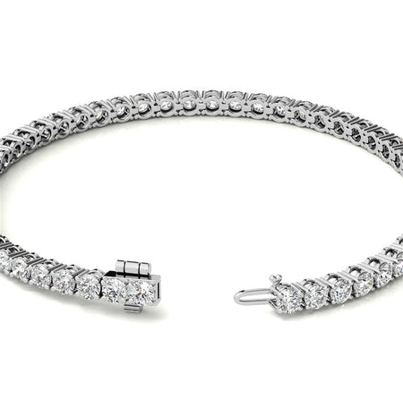 8.5 CTW Lab Grown Diamond Tennis Bracelet in 14kt White/Yellow Gold (G/VS) AGI Certified