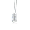 AGI Certified Lab-Grown Emerald-Cut & Pear Diamond Two-Stone Pendant in 14K White Gold – Choice of 1ctw or 2ctw-1