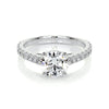 Round Brilliant Lab Grown Diamond Channel Setting Engagement Ring (F/VS) in 14K White Gold-0
