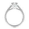 Round Brilliant Lab Grown Diamond Channel Setting Engagement Ring (F/VS) in 14K White Gold-1